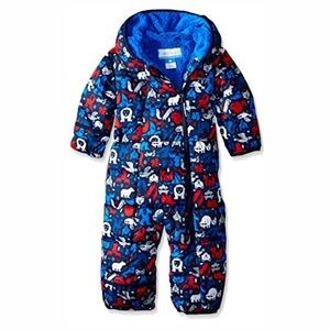 Columbia Baby Boys' Frosty Freeze Bunting, Collegiate Navy Critters snow 18/24